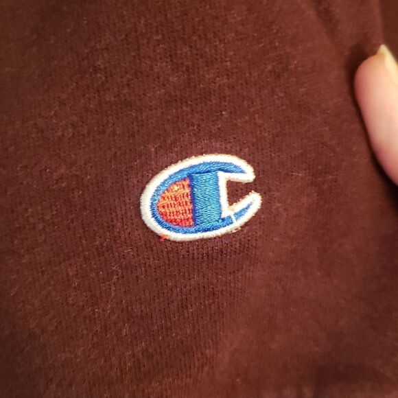 EUC Ombre Coral Purple Champion Hoodie Sweatshirt Youth Sz L - Picture 4 of 8